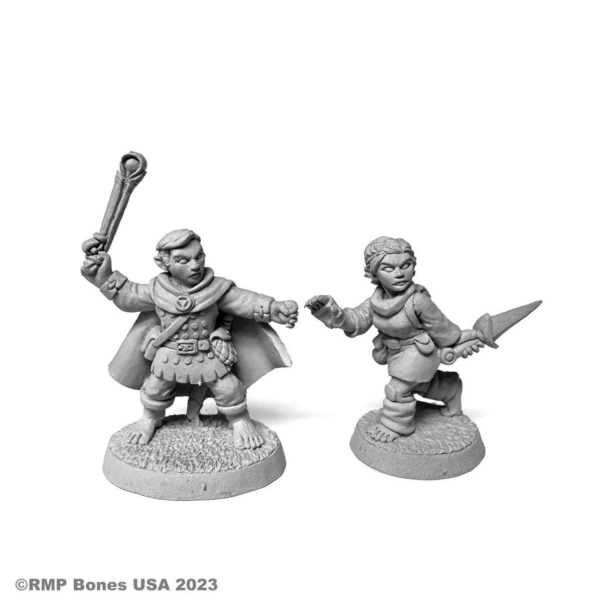 Reaper Miniatures Miniatures > Reaper Dungeon Dwellers Bones: Halfling Ranger and Rogue 76248607104 RPR 07104