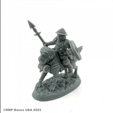 Reaper Miniatures Miniatures > Reaper Dungeon Dwellers Bones: Male Halfling Dog Rider 762486071140 RPR 07114