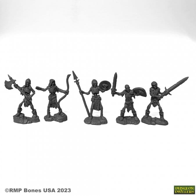 Reaper Miniatures Miniatures > Reaper Dungeon Dwellers Bones: Skeleton Guardians 762486070914 RPR07091