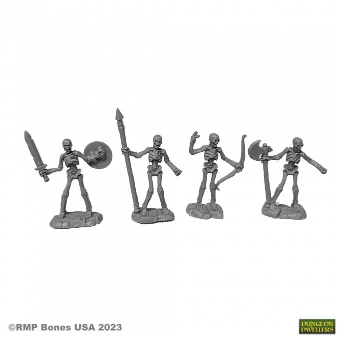 Reaper Miniatures Miniatures > Reaper Dungeon Dwellers Bones: Skeleton Warriors 762486070907 RPR07090