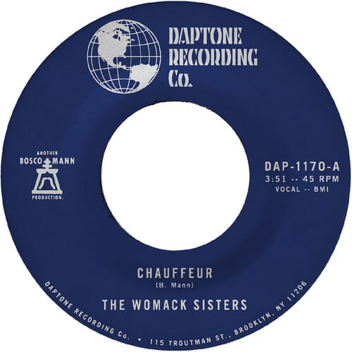 Redeye Distribution Music > Vinyl Records The Womack Sisters - Chauffeur B/ W Instrumental [7" Vinyl] 823134117013 DAPT1170.7