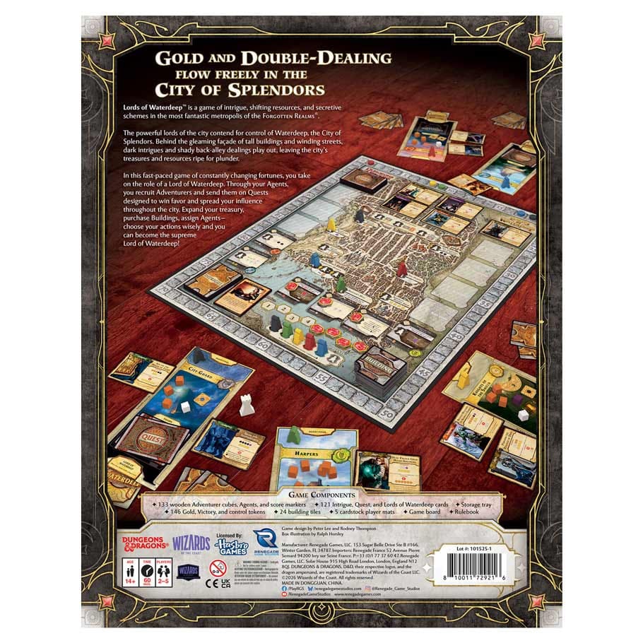 Renegade Game Studios Board Games > Large Box Games D&D: Lords of Waterdeep 810011729216 REN02921