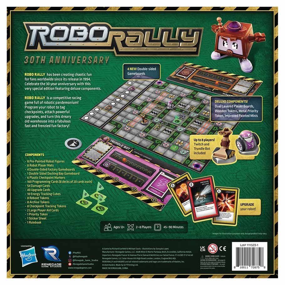 Renegade Game Studios Board Games Robo Rally: 30th Anniversary Edition 810011726758 REN02675