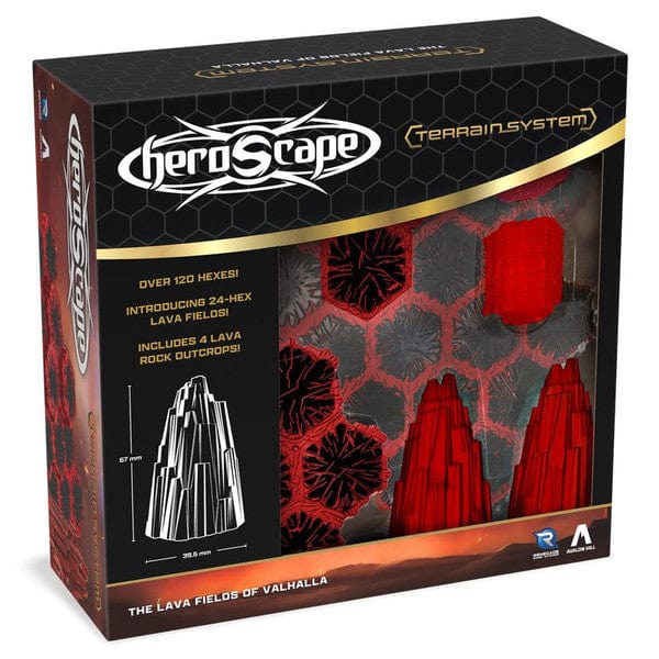 Renegade Game Studios Hobby Supplies > Terrain Heroscape: Boiling Tension - Lava Fields of Valhalla Terrain Expansion 810011727922 REN02792