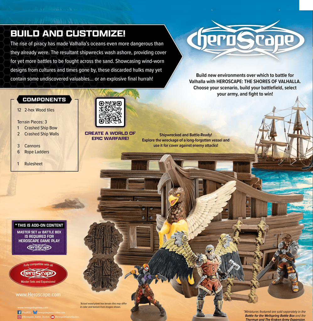 Renegade Game Studios Hobby Supplies > Terrain HEROSCAPE: SHORES OF VALHALLA TERRAIN EXPANSION 810011728981 RGS02898