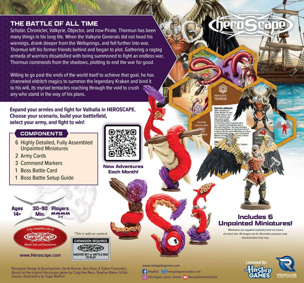 Renegade Game Studios Miniatures > Other Miniatures HEROSCAPE: THORMUN AND KRAKEN ARMY EXPANSION 810011728998 RGS02899