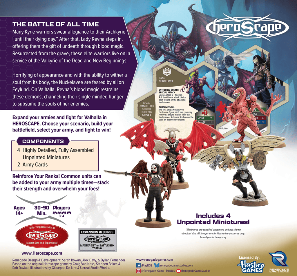 Renegade Game Studios Tabletop Games > Miniature Games > Expansions Heroscape: Revenants of Revna and Nuckelavee Army Expansion 810011728943 RGS02894