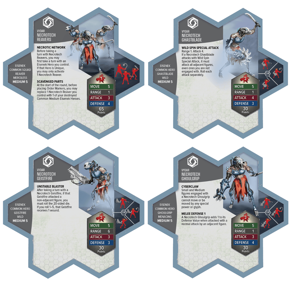 Renegade Game Studios Tabletop Games > Miniature Games > Expansions Heroscape: Upgraded Necrotech Reavers Army Expansion 810011728967 RGS02896