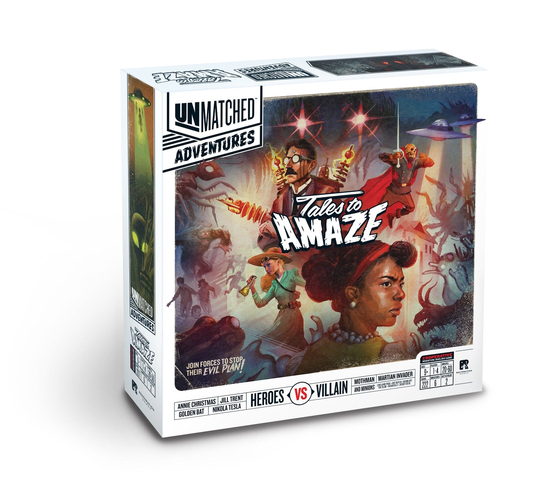 Restoration Games Board Games > Large Box Games > Expansions Unmatched Adventures: Tales to Amaze (stand alone or expansion) 857476008708 REO UMA
