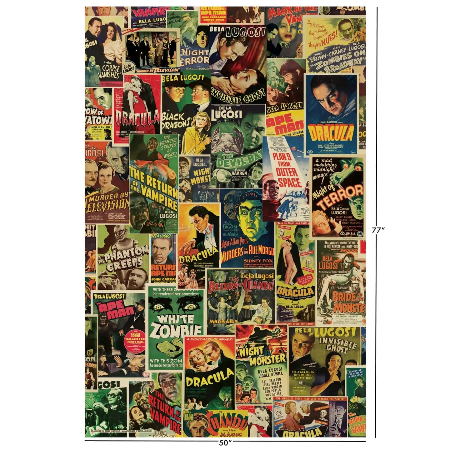 Retro-a-go-go! Home > Other Home Retro Bela Lugosi "Man of 1,000 Frights" Plush Throw Blanket 50" X 77" 18270972 BLABLTBD