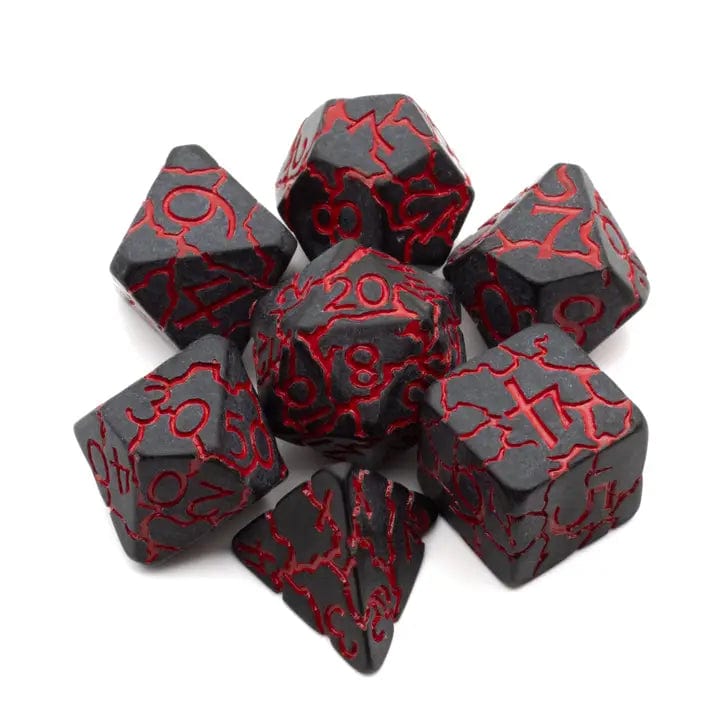 Riftgate Dice > Other Dice Riftgate - Black Cracked Slag Dice Set 18755836 AC0078