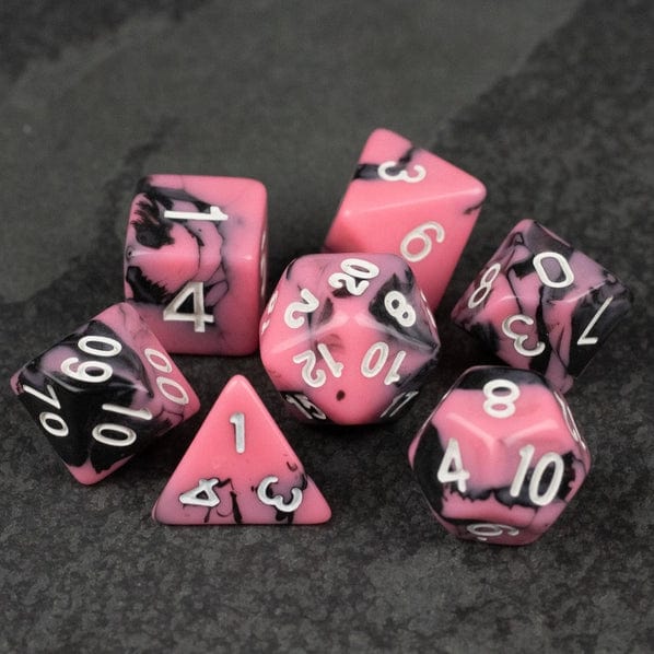 Riftgate Dice > Other Dice Riftgate: Black & Pink Swirl Dice Set 00079868 ACR-PINKBLACK