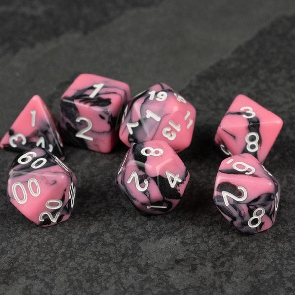 Riftgate Dice > Other Dice Riftgate: Black & Pink Swirl Dice Set 00079868 ACR-PINKBLACK