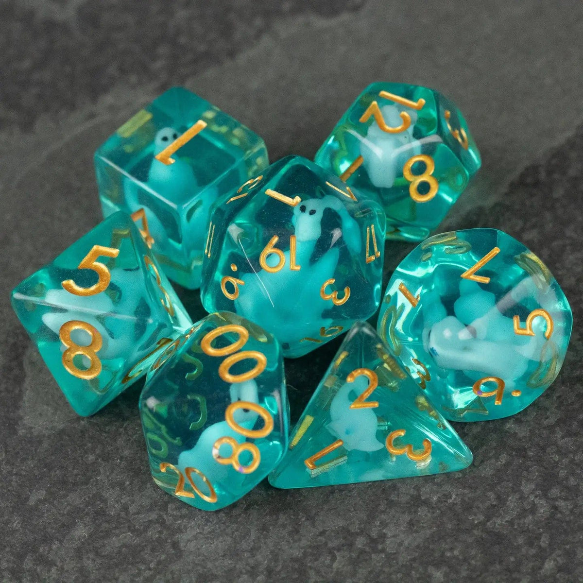 Riftgate Dice > Other Dice Riftgate- Blue Brontosaurus Dice Set 16309500 RE-BRONT-BLUE