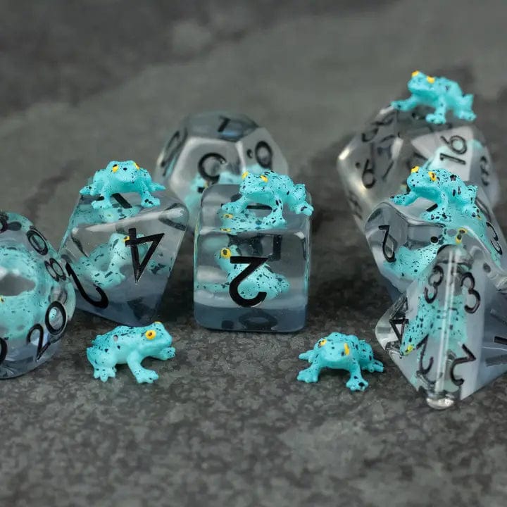 Riftgate Dice > Other Dice Riftgate - Blue Frog Dice Set 66419196 RE-FROG-BLUE