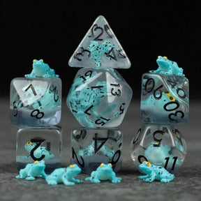 Riftgate Dice > Other Dice Riftgate - Blue Frog Dice Set 66419196 RE-FROG-BLUE