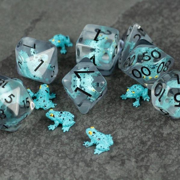 Riftgate Dice > Other Dice Riftgate - Blue Frog Dice Set 66419196 RE-FROG-BLUE