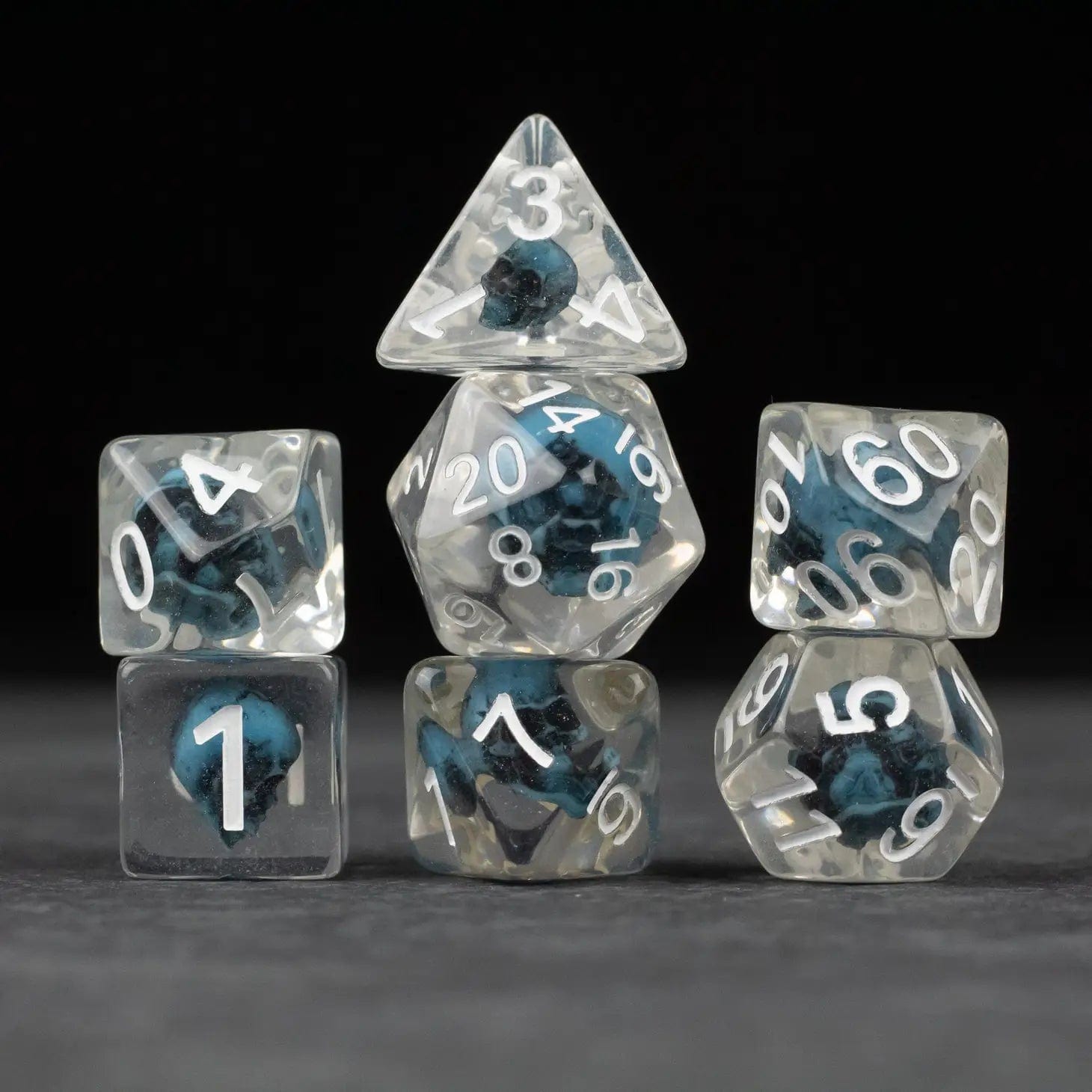 Riftgate Dice > Other Dice Riftgate: Dice Set - Blue Skull 41721340 RE-SKULL-BLUE