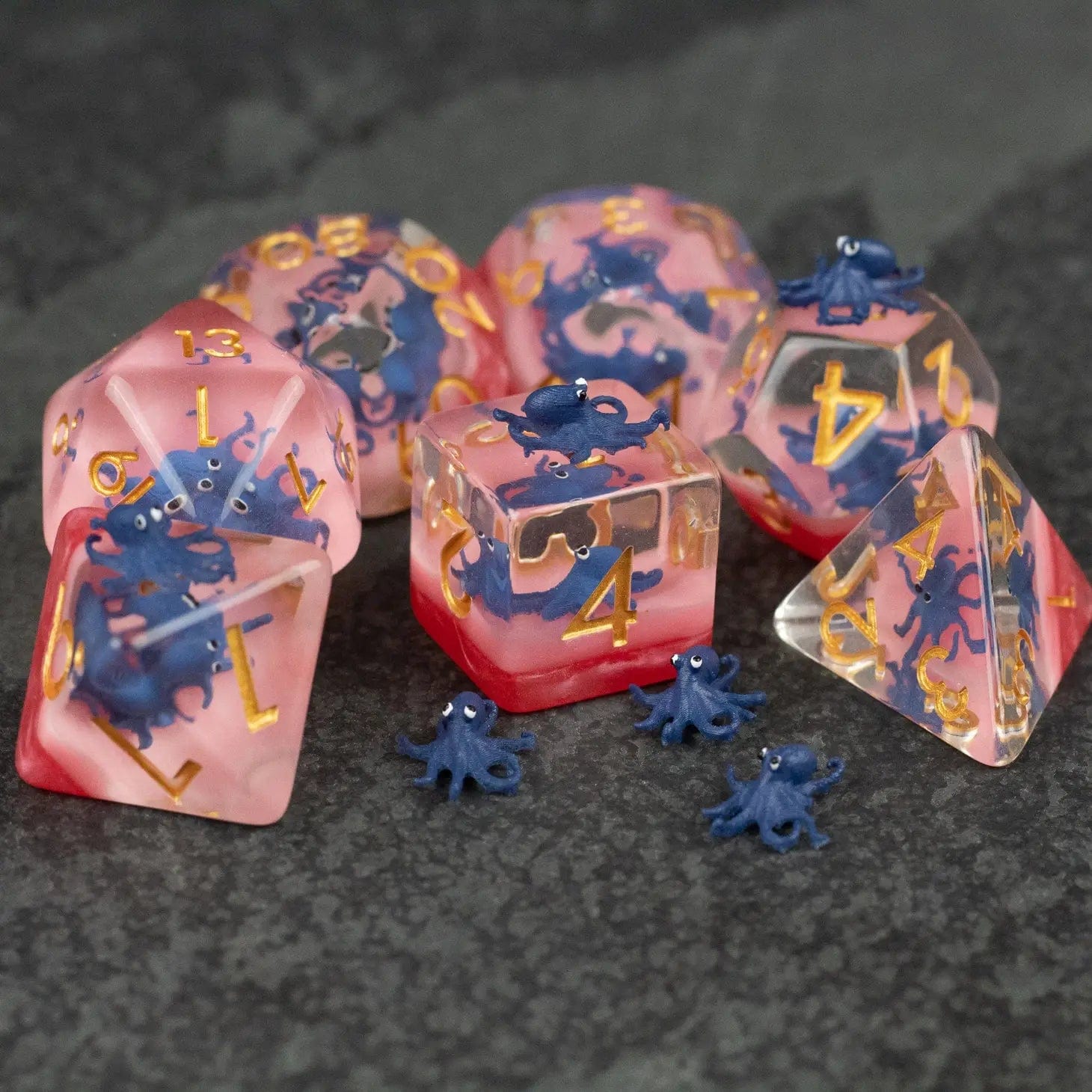 Riftgate: Dice Set - Dark Blue Octopus