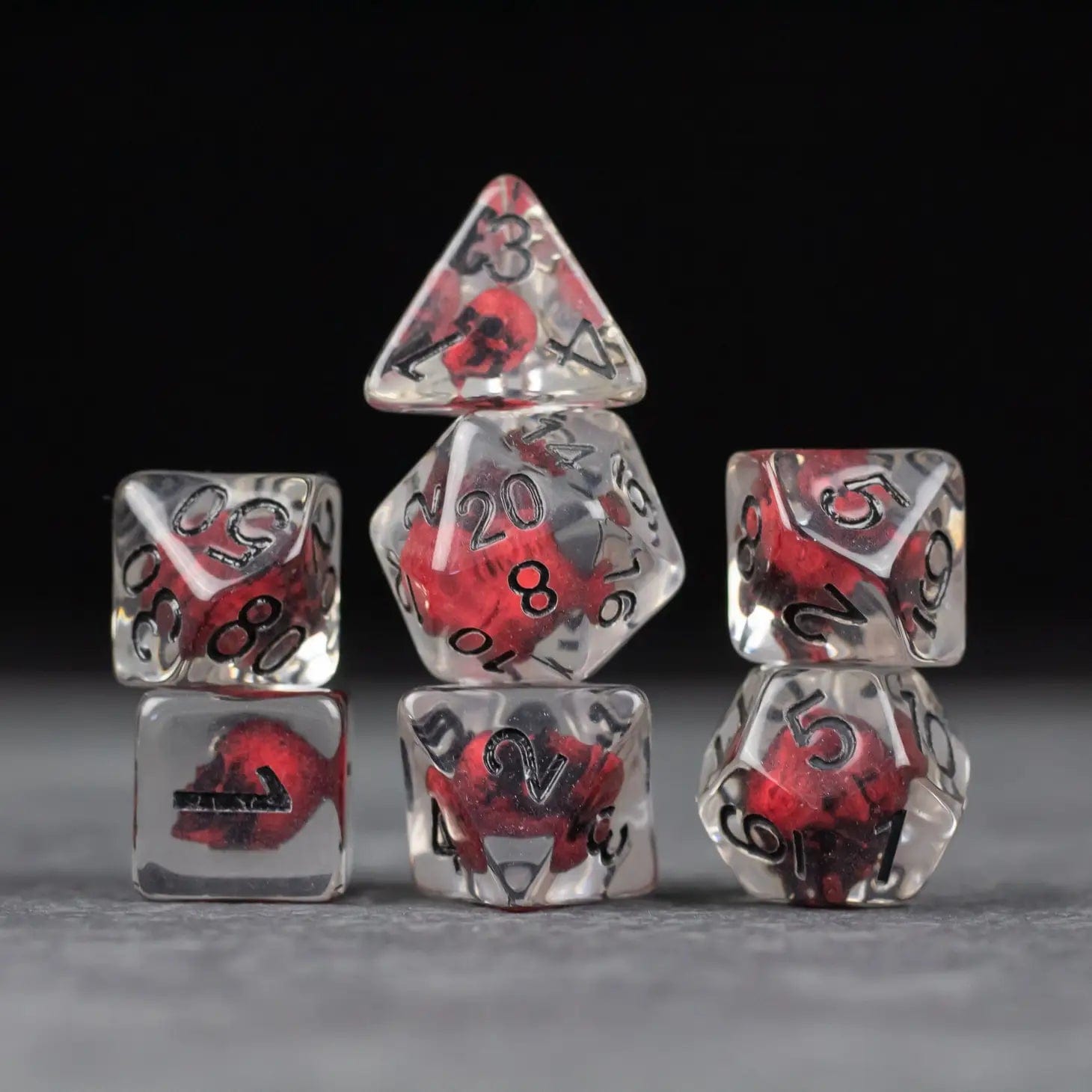 Riftgate: Dice Set - Red Skull