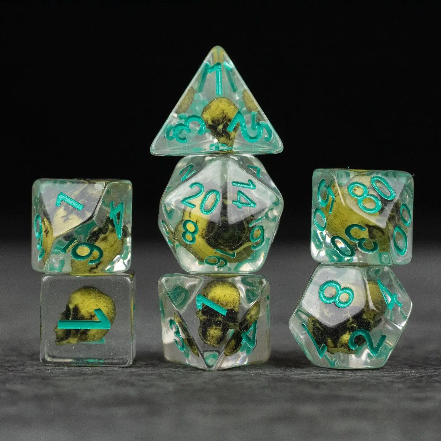 Riftgate Dice > Other Dice Riftgate: Dice Set - Yellow Skull 51313404 RE-SKULL-YELLOW-TEAL