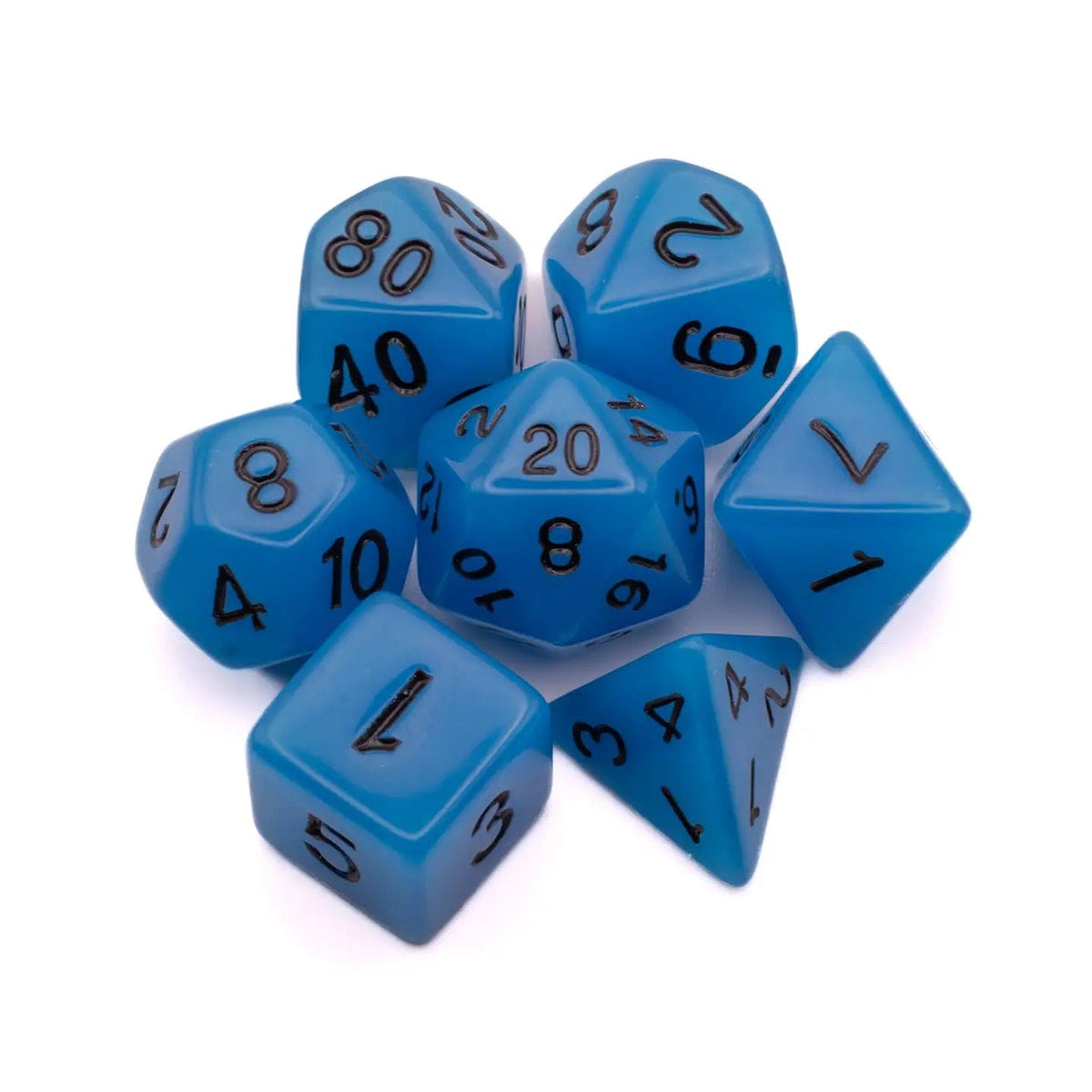 Riftgate Dice > Other Dice Riftgate- Emberlight Blue Glow-in-The-Dark Dice Set 36621308 AC0039