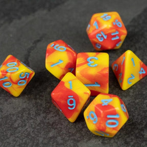 Riftgate Dice > Other Dice Riftgate - Orange & Yellow Swirl Dice Set 76224764 ACR-YELLOWORANGE