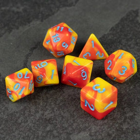 Riftgate Dice > Other Dice Riftgate - Orange & Yellow Swirl Dice Set 76224764 ACR-YELLOWORANGE