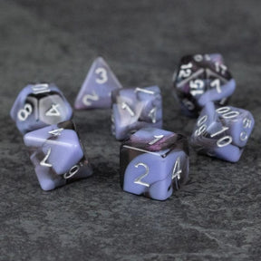 Riftgate Dice > Other Dice Riftgate - Periwinkle & Black Acrylic Dice Set 17952508 ACR-PERIWINKLEBLACK