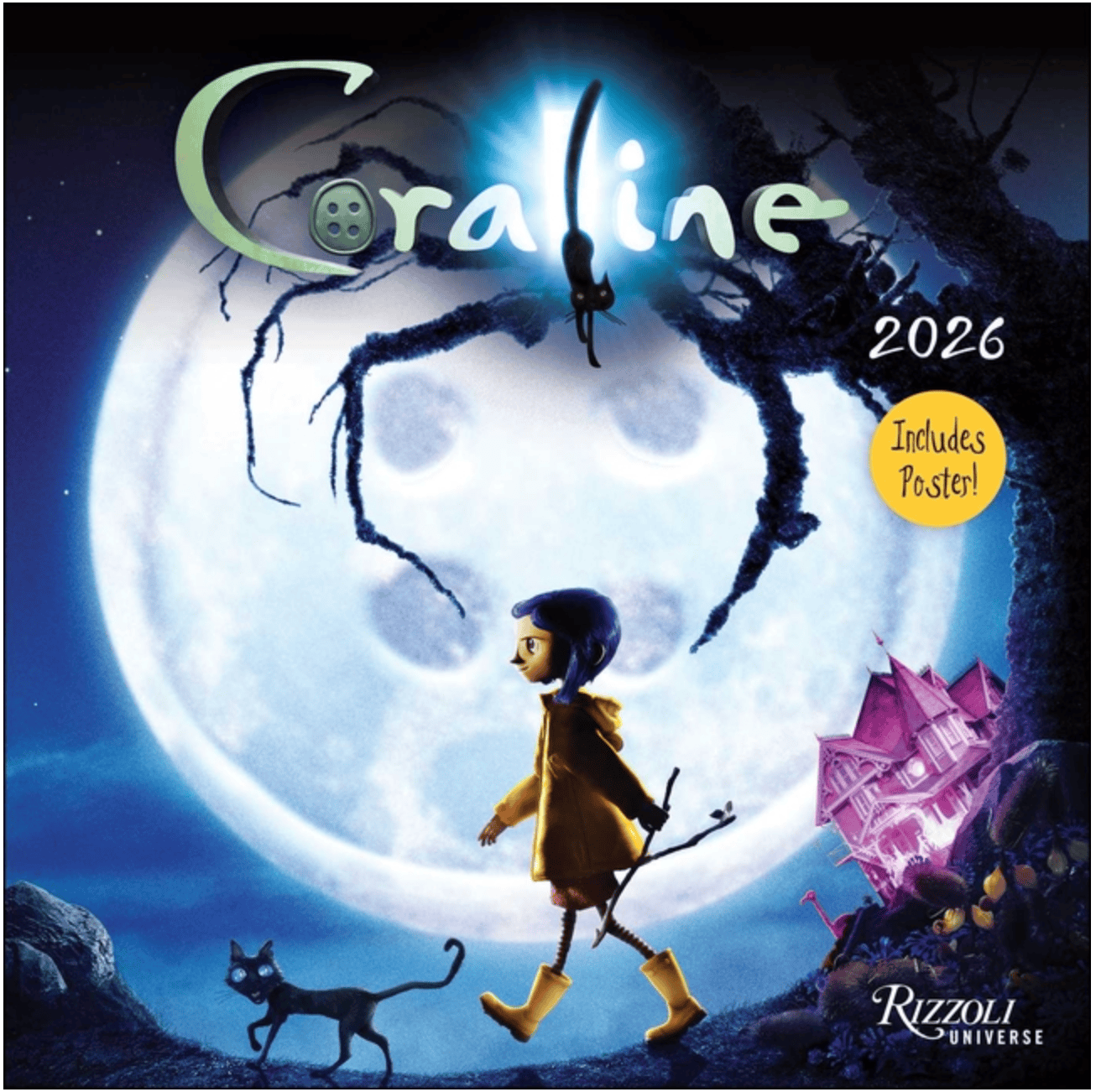 Rizzoli Stationery > Calendars 2026 Wall Calendar - Coraline 2 (Includes Full-Color Poster) 9780789348333 ING-9780789348333