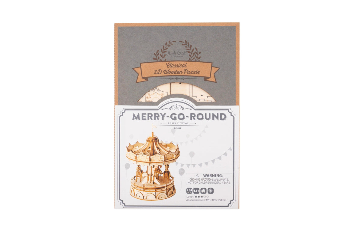 Robotime Model Kits > Other Model Kits 3D Laser Cut Wooden Puzzle: Merry-Go-Round 6946785163650 TG404