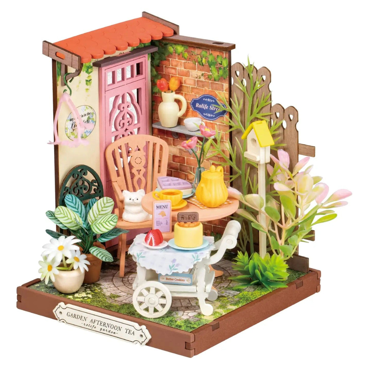 Robotime Model Kits > Other Model Kits Fancy Tea Yard Rolife Diy Mini Miniature House Crafts 810101581557 DS038