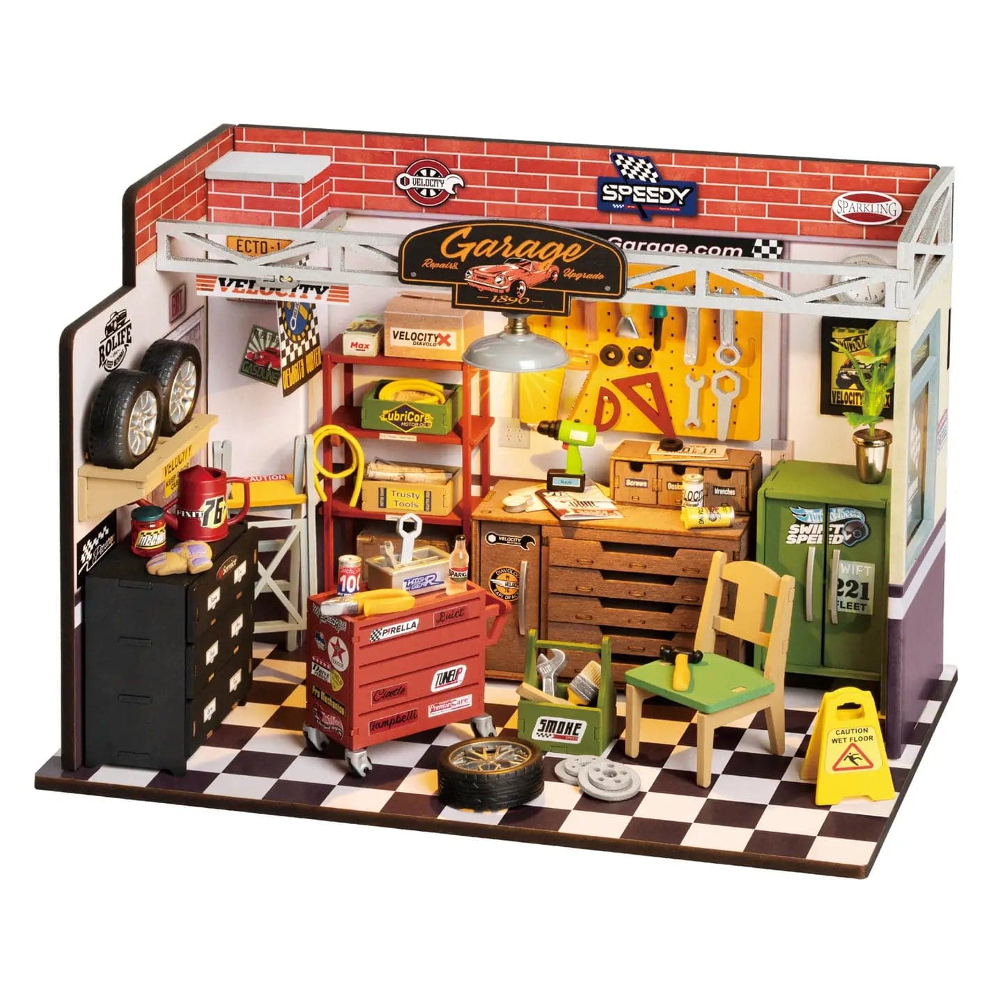 Robotime Model Kits > Other Model Kits Garage Workshop Robotim Rolife Diy Miniature House Kit 6946785120356 DG165