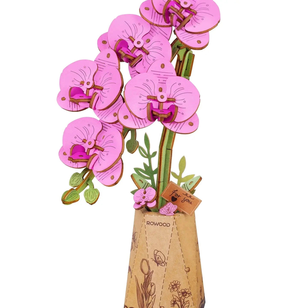 Robotime Model Kits > Other Model Kits Purple Moth Orchid Rowood Diy Wooden Flower 3D 810101582172 TW091