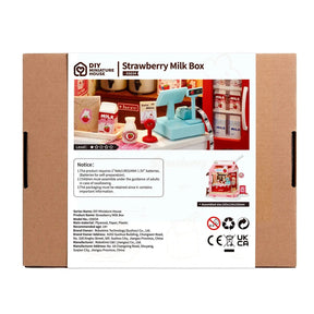 Robotime Model Kits > Other Model Kits Strawberry Milk Box Robotim Rolife Diy Miniature House 6946785119886 DS034