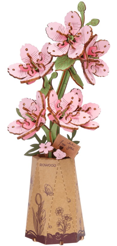 Robotime Puzzles > 3D Puzzles Rowood: Wooden Bloom Craft - Sakura Flower 6946785124835 ROETW101