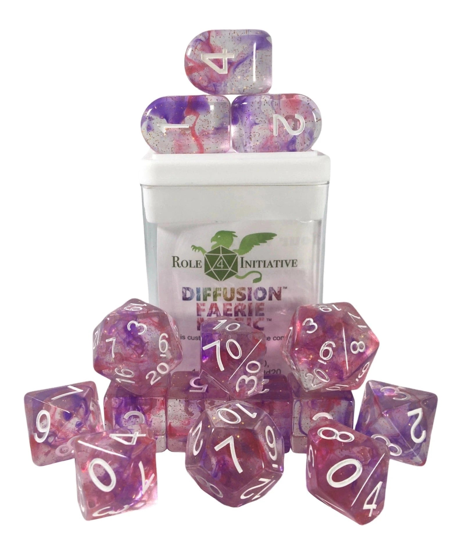 Role 4 Initiative Dice > Role 4 Initiative Role 4 Initiative: 15ct Dice Set - Diffusion Faerie Magic 642896821255 50507-FC