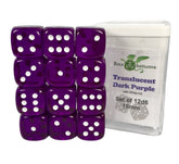 Role 4 Initiative Dice > Role 4 Initiative Role 4 Initiative: Dice Set - Translucent Dark Purple w/ White (12d6) 642896838444 R4I 50113-12P