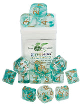 Role 4 Initiative: Polyhedral Dice 15ct - Diffusion Atlantis