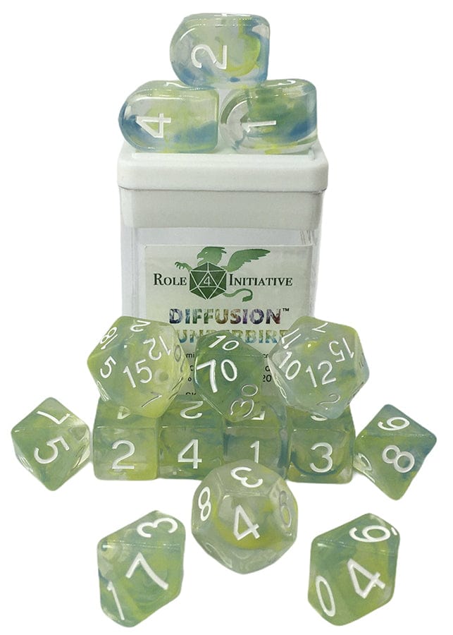Role 4 Initiative: Polyhedral Dice 15ct - Diffusion Thunderbird