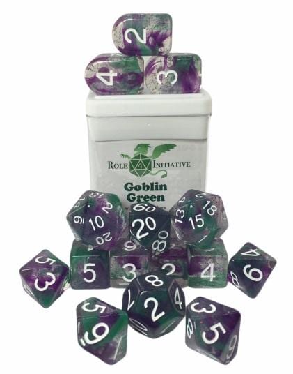 Role 4 Initiative: Polyhedral Dice 15ct - Goblin Green