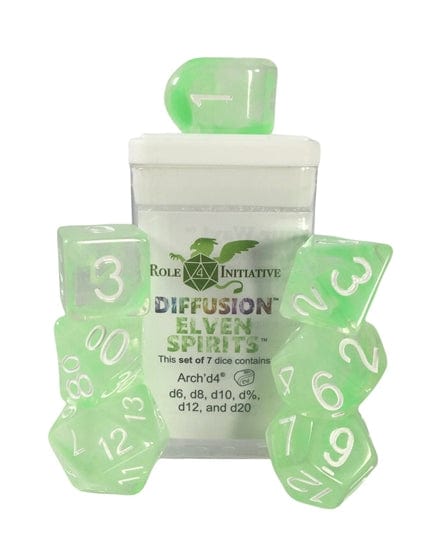 Role 4 Initiative: Polyhedral Dice 7ct - Diffusion Elven Spirits