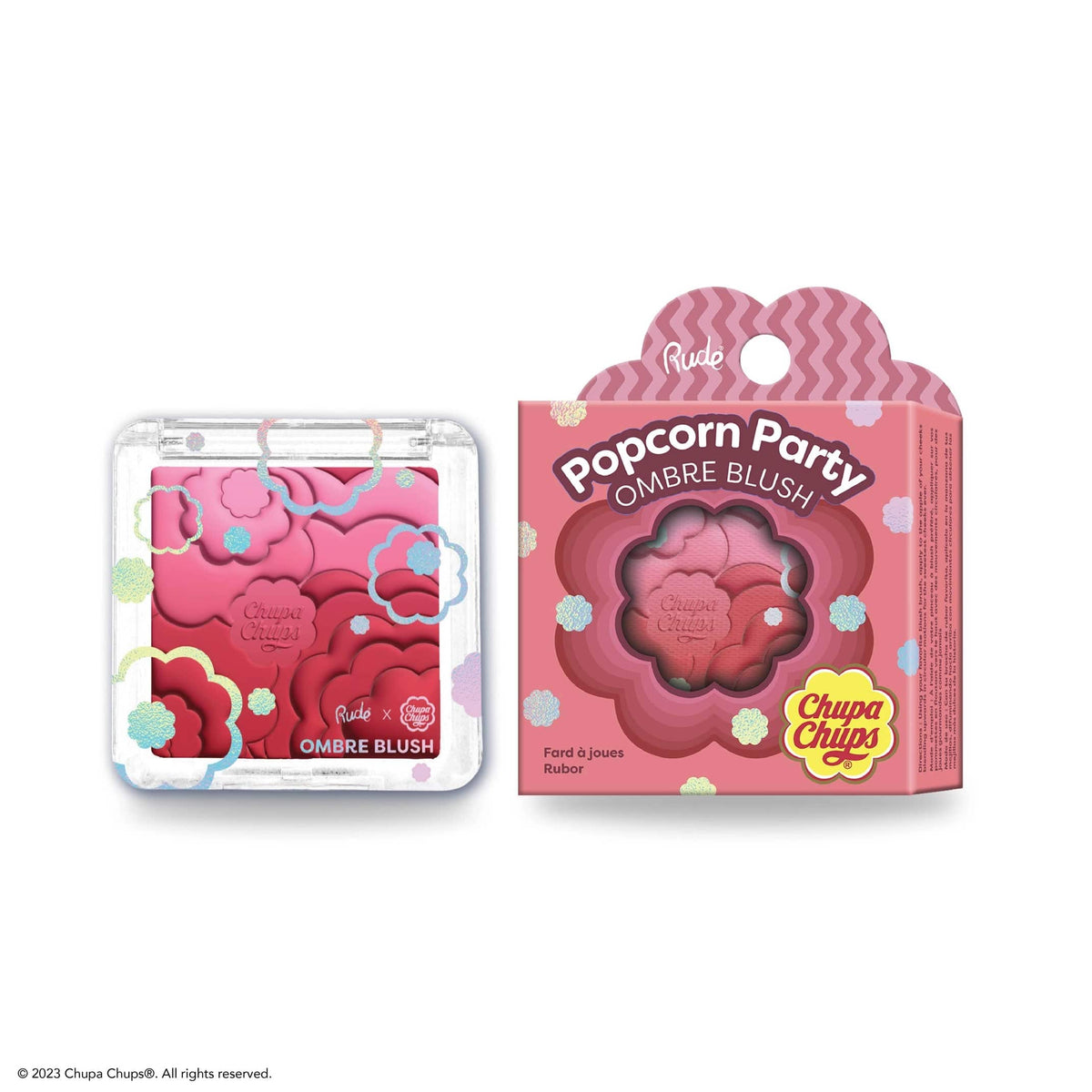 Rude Cosmetics Cosmetics > Blush Rude Cosmetics - Chupa Chups Popcorn Party Ombre Blush - Berry Blast 810079384099 38409