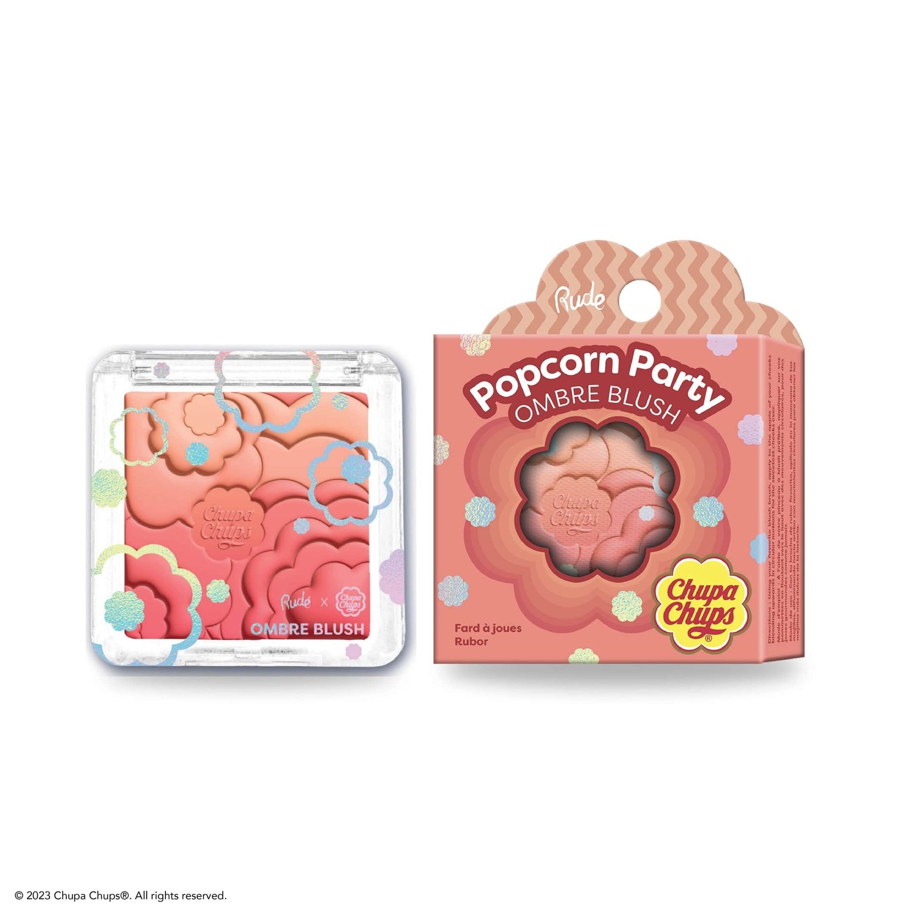 Rude Cosmetics Cosmetics > Blush Rude Cosmetics - Chupa Chups Popcorn Party Ombre Blush - Tropical Punch 810079384105 38410