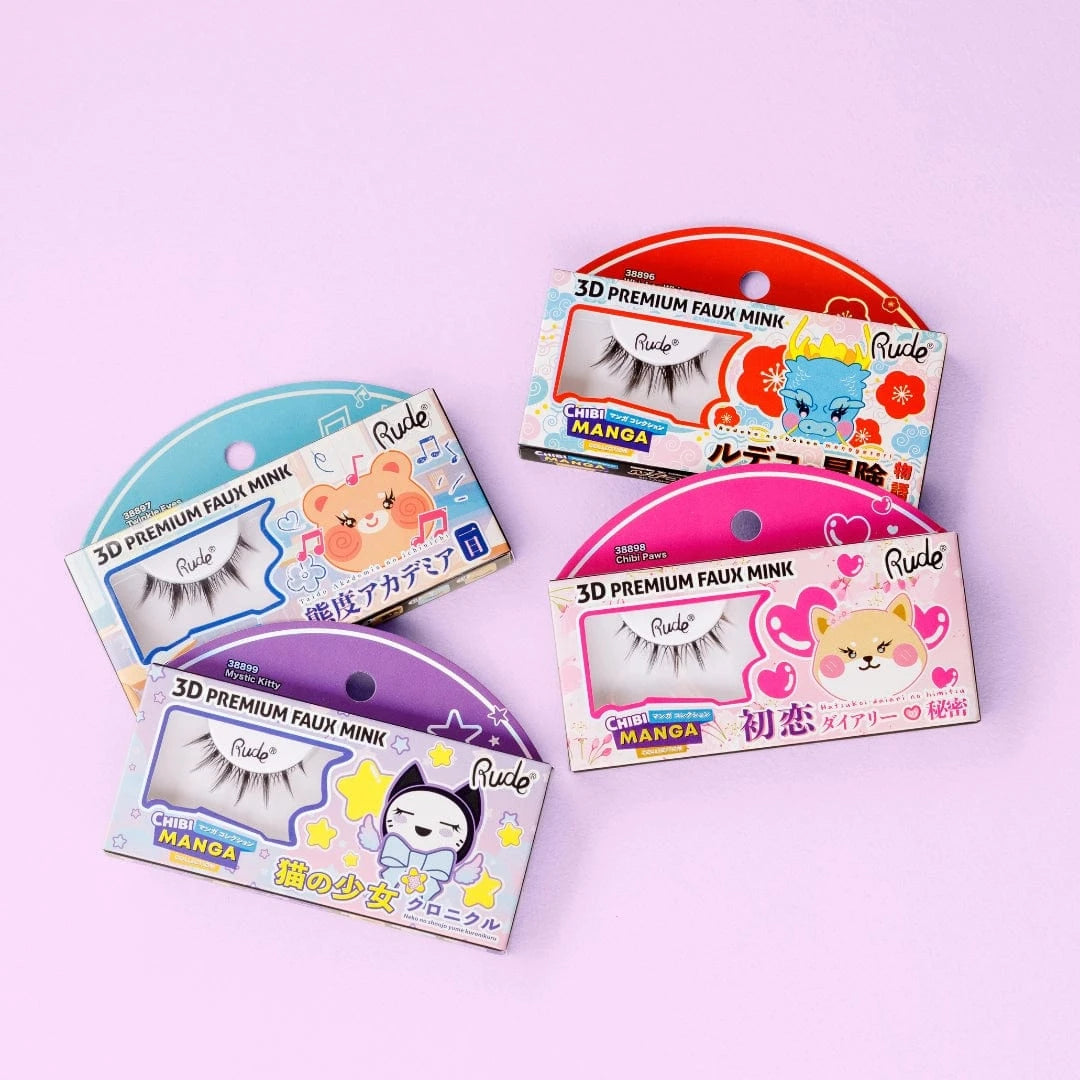 Rude Cosmetics Cosmetics > False Lashes Rude Cosmetics: 3D Premium Faux Mink Lashes - Chibi Manga