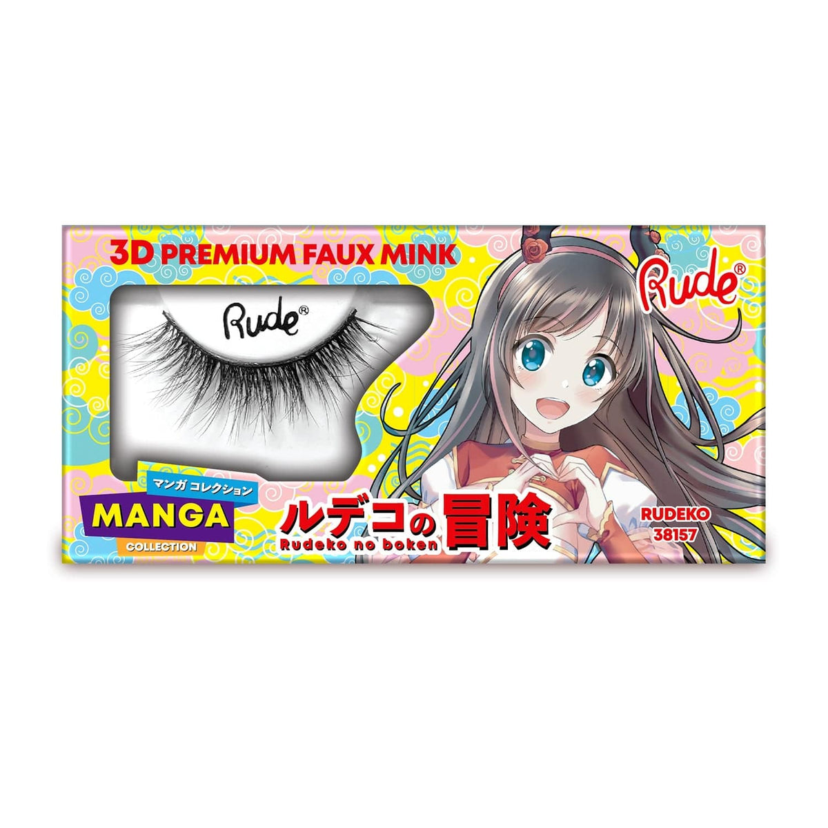 Rude Cosmetics Cosmetics > False Lashes Rude Cosmetics - Manga 3D Faux Mink Lashes - Rudeko 810079381579 38157