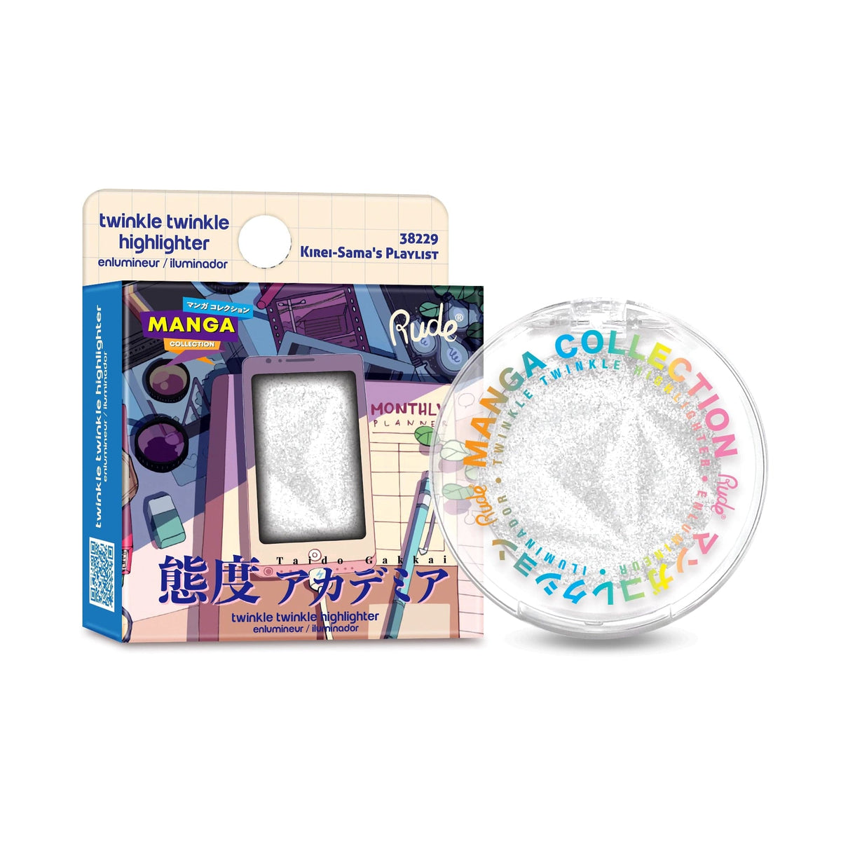 Rude Cosmetics Cosmetics > Highlighter Rude Cosmetics - Twinkle Twinkle Highlighter - Kirei-Sama's Playlist (Manga Collection) 810079382293 38229
