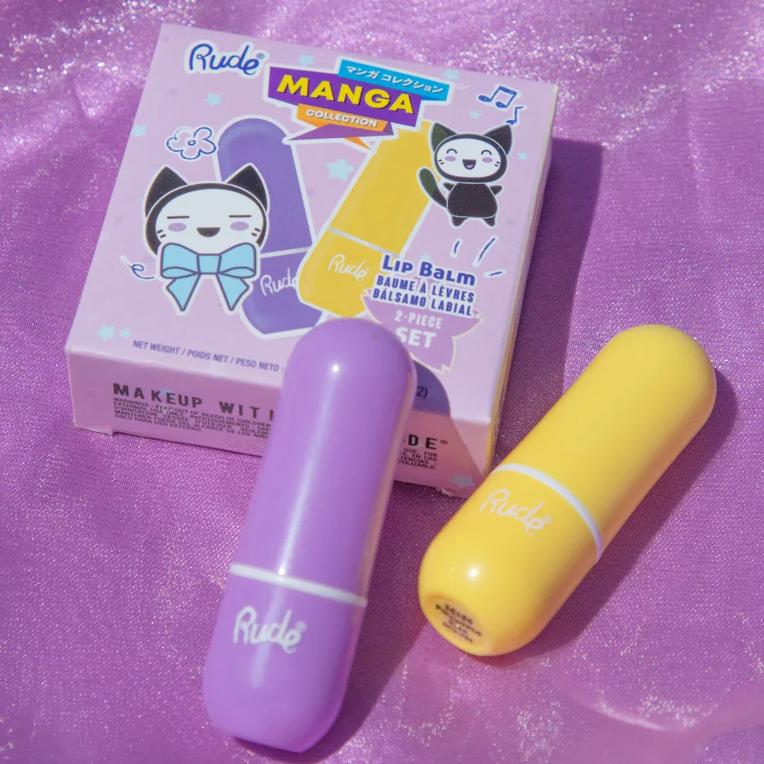 Rude Cosmetics Cosmetics > Lip Balm Grape Kiss / Pineapple Kiss Rude Cosmetics: Manga Collection - Lip Balm Duo 810079387038 38703