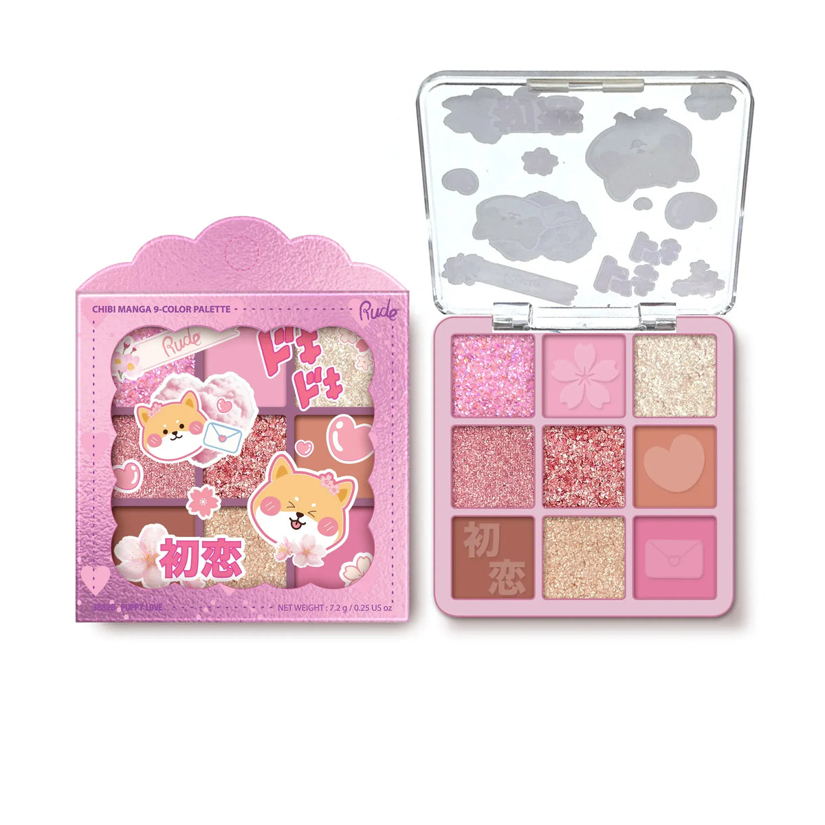 Rude Cosmetics Cosmetics > Palettes Puppy Love Rude Cosmetics: Chibi Manga - 9-Color Eyeshadow Palette 810079388288 38828