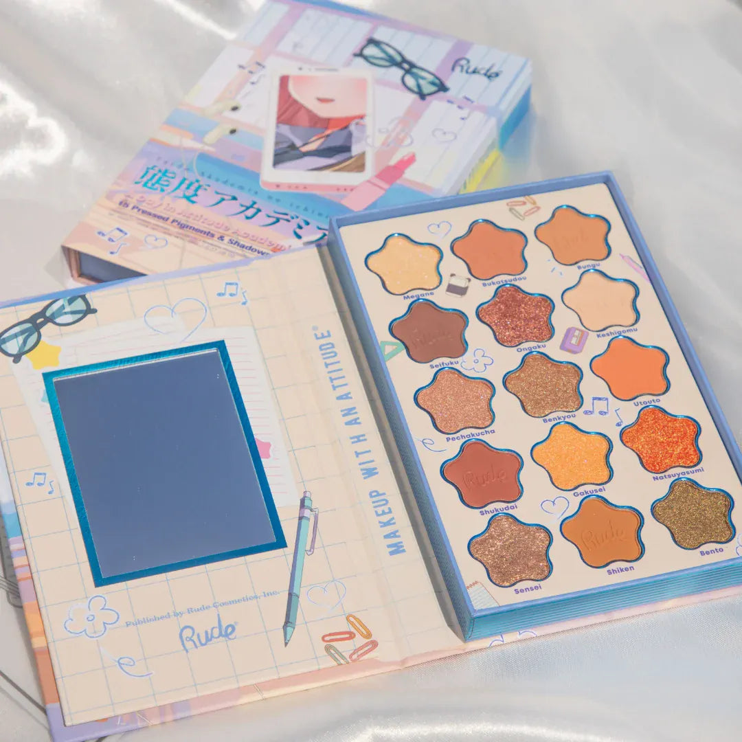 Rude Cosmetics Cosmetics > Palettes Rude Cosmetics: Chibi Manga Collection - A Day in Attitude Academia 810079387069 38706